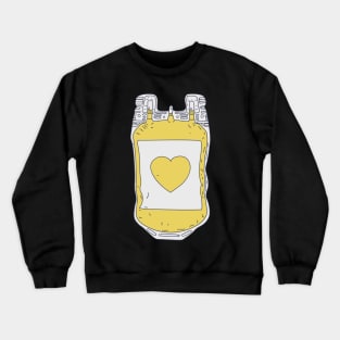 Plasma Donor - Yellow Heart - Plasma Chemist Crewneck Sweatshirt